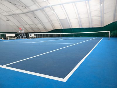 The abstract interier of indoor tennis court